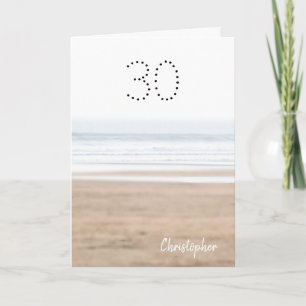 30th birthday surfing beach card