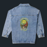 30th Birthday | The Sun Tarot Card Party Theme Denim Jacket<br><div class="desc">This 30th birthday party denim jacket features "The Sun" tarot card on the back with the birthday girls name and age in yellow text. This blue jean jacket makes a great memento and keepsake of your thirtieth birthday. To change the text click on the personalise button.</div>