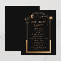 30th Birthday Thirty Celestial Black Gold