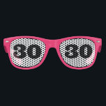 30TH BIRTHDAY THRITY Party PINK Sunglasses<br><div class="desc">30TH BIRTHDAY PARTY SUNGLASSES!</div>