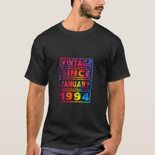 30th Birthday Tie Dye Decoration Vintage Since Jan T-Shirt