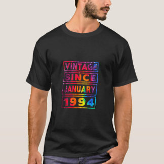30th Birthday Tie Dye Decoration Vintage Since Jan T-Shirt