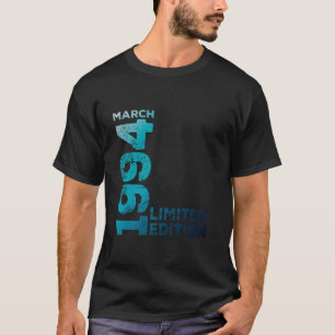30th Birthday Vintage 1994 March 30 Years Men Wome T-Shirt