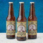 30th Birthday Vintage Retro Crown Add Your Photo Beer Bottle Label<br><div class="desc">Vintage retro distressed style milestone 30th Birthday Party supplies beer labels. Elegant birthday party supplies. Insert your own photo. Template provided so easily personalised. Note the photo will be the same colours as you use. The design is also available with other age milestones. Matching party supplies (Banners, posters, paper plates,...</div>