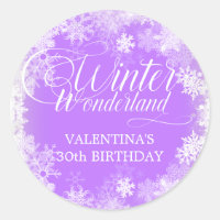 30th Birthday Winter Wonderland Snowflake Favour