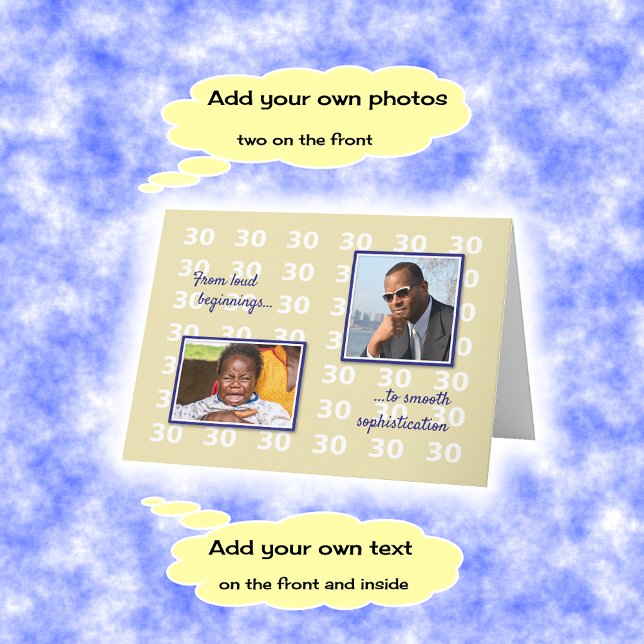 30th birthday your photos and text card (Creator Uploaded)