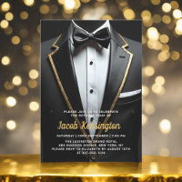 30th Black and Gold Tuxedo Birthday Event