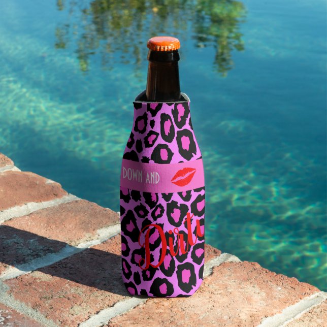 30th Dirty 30 Thirtieth Birthday Pink Girls Party Bottle Cooler (In Situ Pool)
