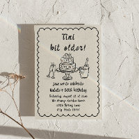 30th Hand Drawn Champagne Cake Fun Birthday Party