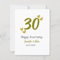 30th happy anniversary golden grey wedding couple