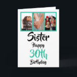 30th happy birthday sister photo collage Card<br><div class="desc">🌶️ Put a smile on a face with this awesome 30th birthday sister photo collage card. - Simply click to personalise this design 🔥 My promises - This design is unique and is designed with you in mind 🙏 Thank you for supporting my small business - If you would like...</div>