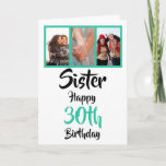 30th happy birthday sister photo collage Card<br><div class="desc">🌶️ Put a smile on a face with this awesome 30th birthday sister photo collage card. - Simply click to personalise this design 🔥 My promises - This design is unique and is designed with you in mind 🙏 Thank you for supporting my small business - If you would like...</div>