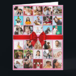 30th or Any Age Photo Collage Big Birthday Card<br><div class="desc">Photo template big birthday card with a beautiful red bow, which you can customize for any age and add up to 30 different photos . The sample is for a 30th Birthday which you can edit and you can also personalize the message inside. The photo template is ready for you...</div>