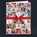 30th or Any Age Photo Collage Big Birthday Card<br><div class="desc">Photo template big birthday card with a beautiful red bow, which you can customize for any age and add up to 30 different photos . The sample is for a 30th Birthday which you can edit and you can also personalize the message inside. The photo template is ready for you...</div>