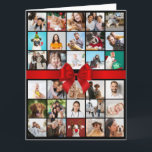 30th or Any Age Photo Collage Big Birthday Card<br><div class="desc">Photo template big birthday card with a beautiful red bow, which you can customize for any age and add up to 30 different photos . The sample is for a 30th Birthday which you can edit and you can also personalize the message inside. The photo template is ready for you...</div>