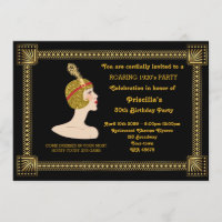 30th or any,Birthday Party woman,Gatsby, gold