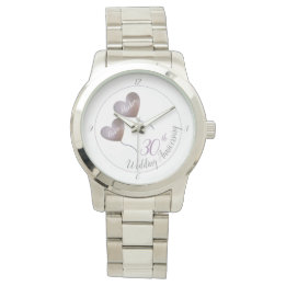30th pearl purple balloon wedding anniversary watch