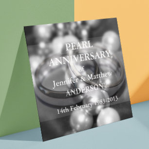 30th Pearl Wedding Anniversary Celebaration(B&W) Invitation
