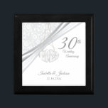 30th Pearl Wedding Anniversary Design Gift Box<br><div class="desc">🥇AN ORIGINAL COPYRIGHT ART DESIGN by Donna Siegrist ONLY AVAILABLE ON ZAZZLE! 30th White Pearl Wedding Anniversary Design keepsake gift box ready for you to personalise. Great for an anniversary or wedding simply by changing the wording. ✔NOTE: ONLY CHANGE THE TEMPLATE AREAS NEEDED! 😀 If needed, you can remove the...</div>