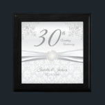 30th Pearl Wedding Anniversary Design Gift Box<br><div class="desc">30th Wedding Anniversary Design Gift Box ready for you to personalise. ⭐This Product is 100% Customisable. Graphics and / or text can be added, deleted, moved, resized, changed around, rotated, etc... 99% of my designs in my store are done in layers. This makes it easy for you to resize and...</div>