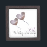 30th pearl wedding anniversary heart balloons gift box<br><div class="desc">Personalised 30th wedding anniversary gift box- a personal gift for a husband to give his wife on their pearl wedding anniversary after thirty years of marriage. The names of the happy couple can be customised and the box could be used to store jewellery or items with precious memories. Matching greetings...</div>