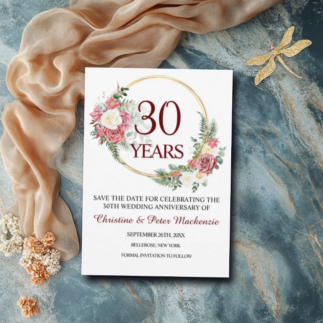 30th Pearl Wedding Anniversary  Save The Date (Creator Uploaded)