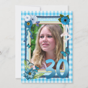 30th Photo birthday party invitation