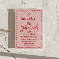 30th Red Pink Champagne Cake Quirky Birthday Party