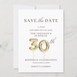30th Save the Date Invitation