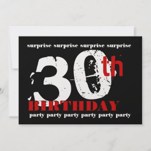 30th SURPRISE Birthday Party Invitation Template