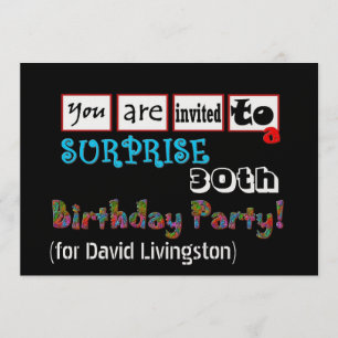 30th SURPRISE Birthday Party Invitation Template