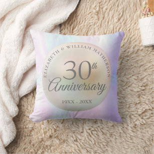 30th Wedding Anniversary Chic Beautiful Pearl  Cushion