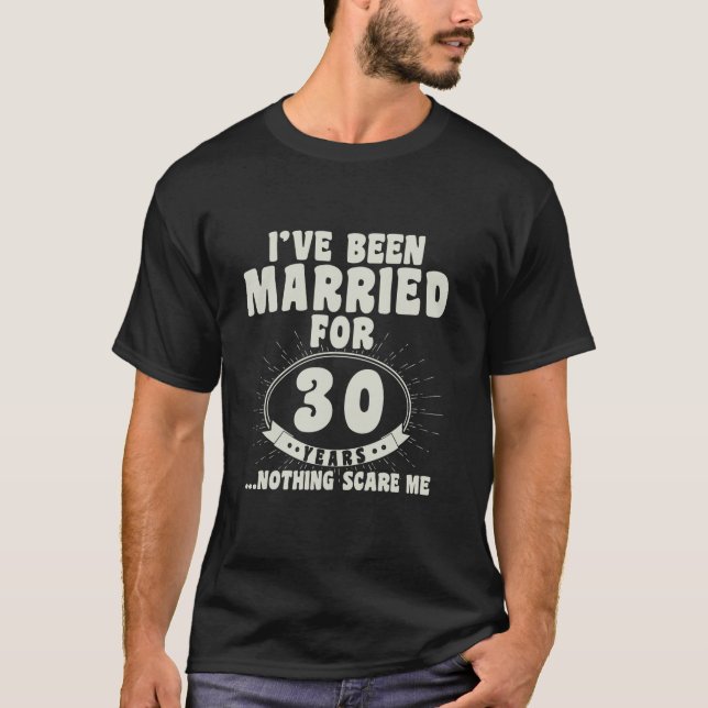 30th Wedding Anniversary Couples Married 30 Years  T-Shirt (Front)