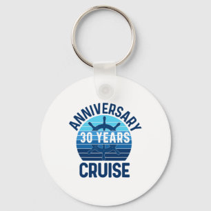 30th Wedding Anniversary Cruise 30 Years Couples V Key Ring