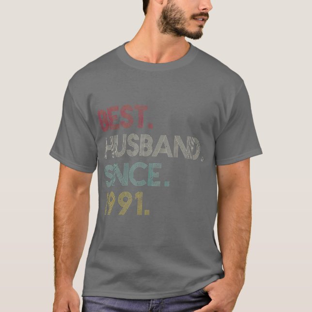 30th Wedding Anniversary Gift Ideas Best Husband T-Shirt (Front)