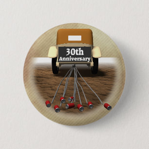 30th Wedding Anniversary Gifts 6 Cm Round Badge