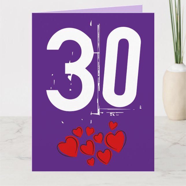 30TH WEDDING ANNIVERSARY GREETING BIG CARD (Front)