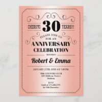 30th Wedding Anniversary Party - Coral