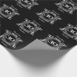 30th wedding anniversary pearl crest wrapping paper<br><div class="desc">A romantic design to celebrate your 30th year of marriage. If you would like any help customising this design please contact me, their is an ask this designer button, just below this text. This thirtieth, 30 years wedding anniversary crest has the text pearl as that is the traditional gift for...</div>