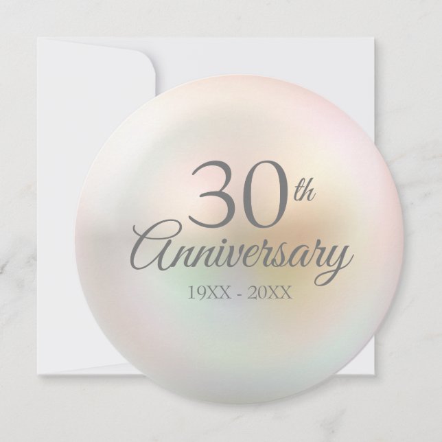 30th Wedding Anniversary Pearl  Invitation (Front)