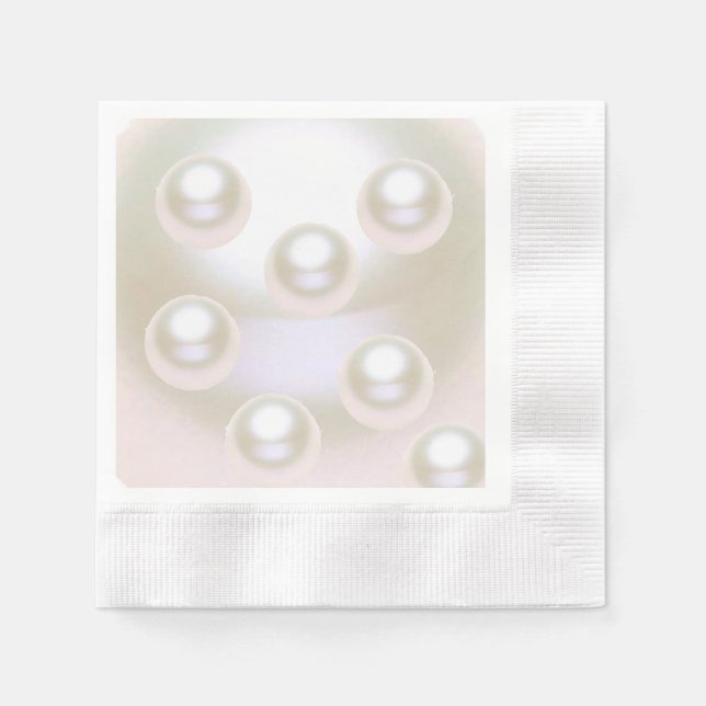 30th Wedding Anniversary Pearl  Napkin (Front)