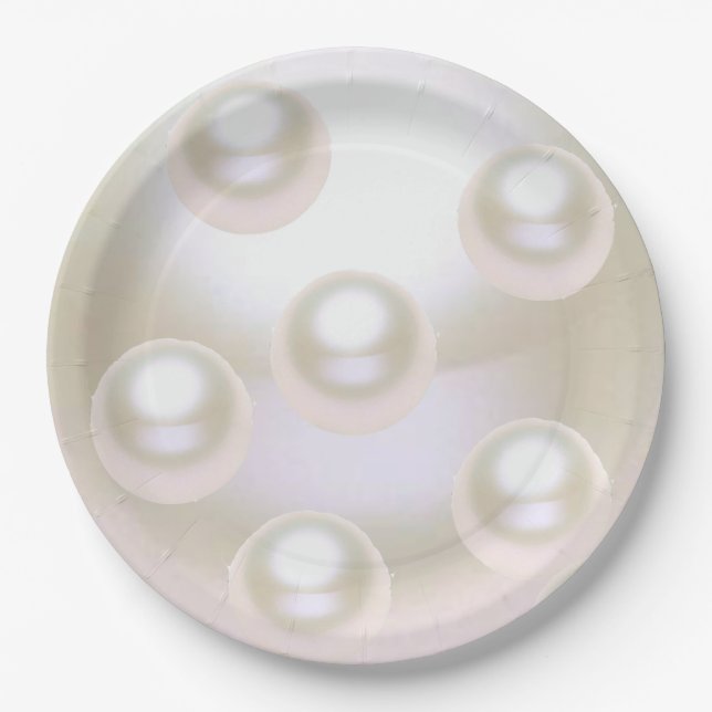 30th Wedding Anniversary Pearl  Paper Plate (Front)