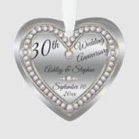 30th Wedding Anniversary Pearl Photo Keepsake