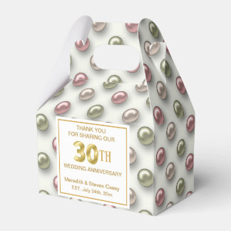 30th Wedding Anniversary Pearls Favour Box