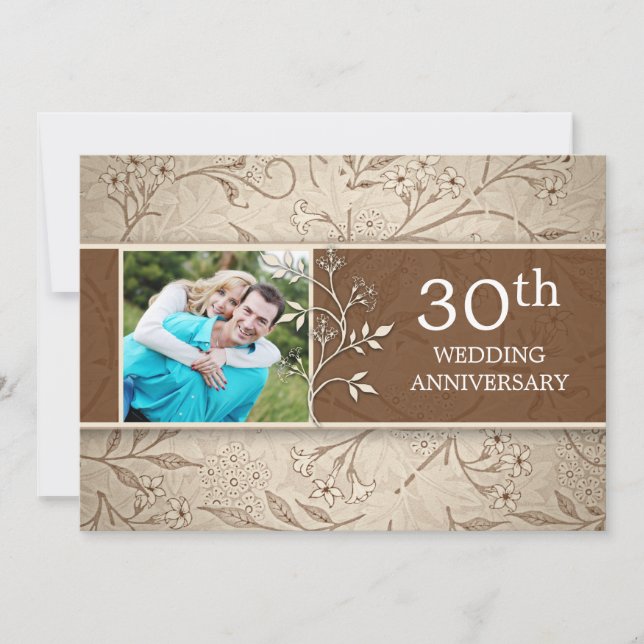 30th wedding anniversary photo invitations (Front)