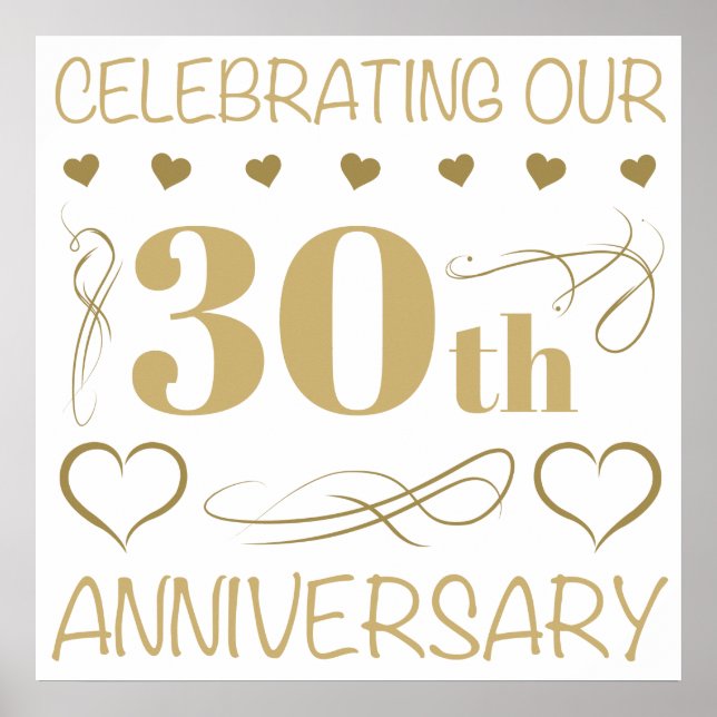 30th Wedding Anniversary Poster (Front)
