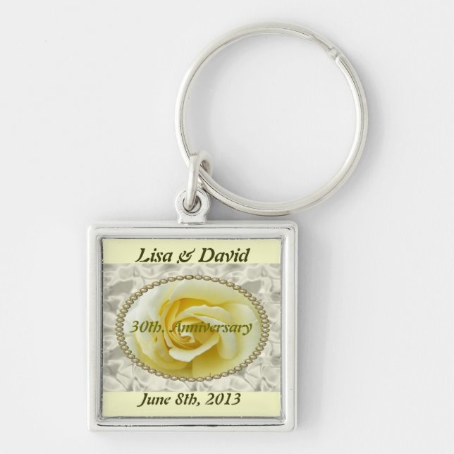 30th wedding anniversary save the date key chain w (Front)