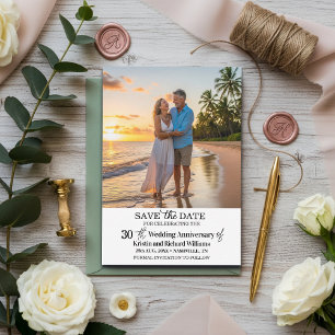30th Wedding Anniversary Save the Date Photo Card