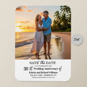 30th Wedding Anniversary Save the Date Photo Magnet