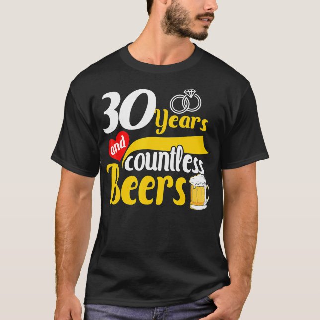 30th Year Wedding Anniversary Gift  30 T-Shirt (Front)